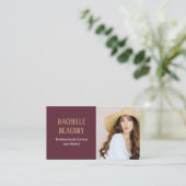 プロフェッショナルカスタムフォトレッドブルゴーニュ 名刺 (スタンド正面)