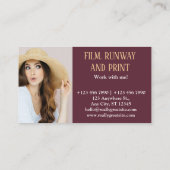 プロフェッショナルカスタムフォトレッドブルゴーニュ 名刺 (裏面)