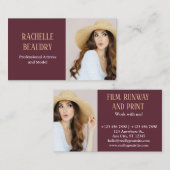 プロフェッショナルカスタムフォトレッドブルゴーニュ 名刺 (正面/裏面)