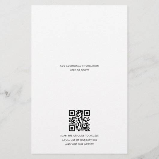 プロフェッショナルカスタムフォトロゴ タウペ マーケティング チラシ (裏面)