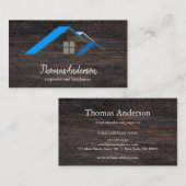 プロフェッショナルカスタムブラック建物建築 名刺 (正面/裏面)