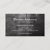 プロフェッショナルカスタムブラック建物建築 名刺 (裏面)