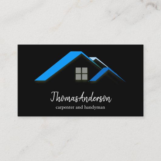 プロフェッショナルカスタムブラック建物建築 名刺 (正面)