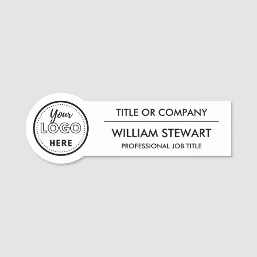 プロフェッショナルカスタムブランディングロゴ従業員スタッフ 名札 (正面)