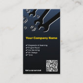 プロフェッショナルカスタムブルーQRコード自動整備士 名刺 (正面)