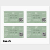 プロフェッショナルカスタムペプチド血清スキンケア標識 長方形シール (シート)