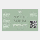 プロフェッショナルカスタムペプチド血清スキンケア標識 長方形シール (正面)