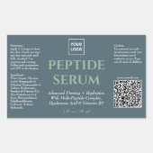 プロフェッショナルカスタムペプチド血清スキンケア標識 長方形シール (正面)