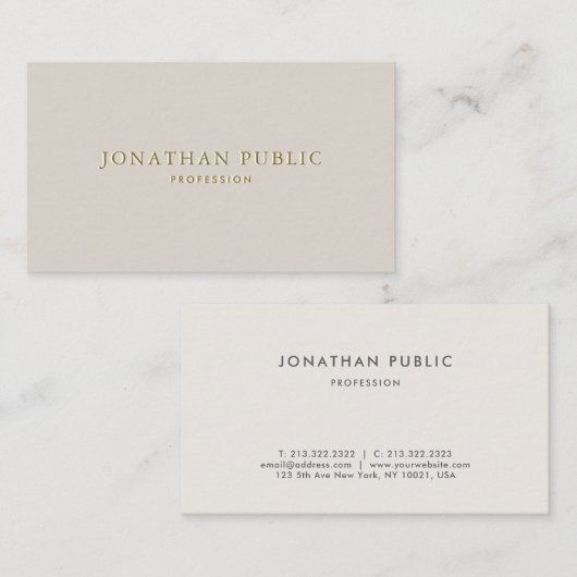プロフェッショナルカスタムミニマモダンリストテンプレート 名刺 (正面/裏面)