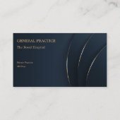 プロフェッショナルカスタムミニマモダンリストブルー金ゴールド 名刺 (裏面)