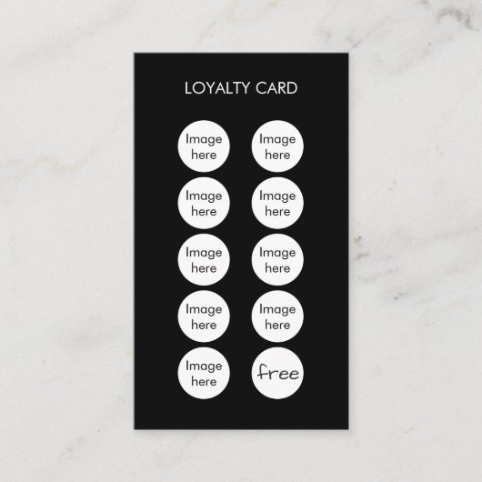 プロフェッショナルカスタムロイヤリティパンチカード ロイヤリティカード (正面)