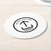 プロフェッショナルカスタムロゴのプロモーション商品 ラウンドペーパーコースター (アングル)