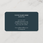 プロフェッショナルカスタムロゴサークル青 名刺 (裏面)