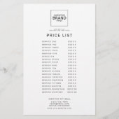 プロフェッショナルカスタムロゴシンプル価格サービスリスト チラシ (正面)
