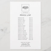 プロフェッショナルカスタムロゴシンプル価格サービスリスト チラシ (裏面)