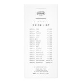 プロフェッショナルカスタムロゴシンプル価格サービス一覧 ラックカード (裏面)