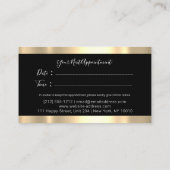 プロフェッショナルカスタムロゴドレスファッションスタイリスト 名刺 (裏面)