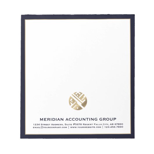 プロフェッショナルカスタムロゴビジネス ノートパッド (正面)