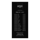 プロフェッショナルカスタムロゴブラックプライスサービスリスト ラックカード (正面)
