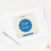 プロフェッショナルカスタムロゴミニマリストブランド スクエアシール (封筒)