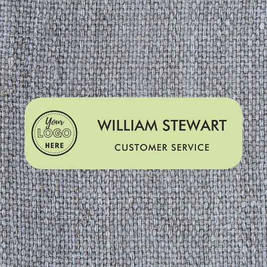 プロフェッショナルカスタムロゴライムグリーン社員スタッフ 名札