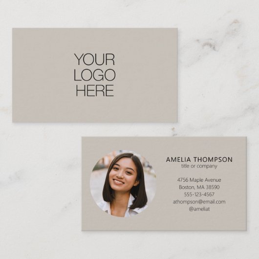 プロフェッショナルカスタムロゴ写真トープ 名刺 (正面/裏面)