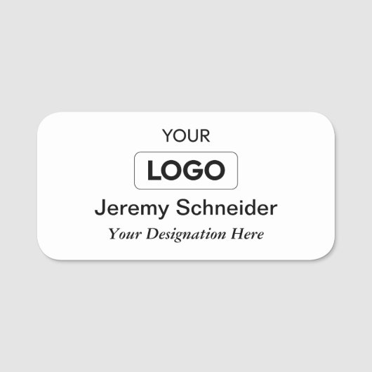 プロフェッショナルカスタムロゴ名タグ 名札 (正面)