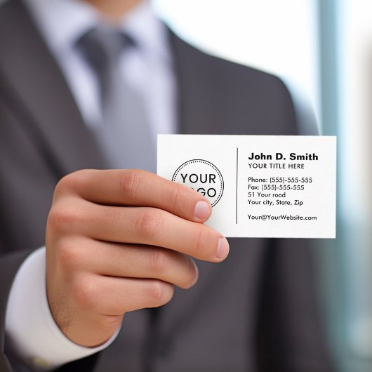 プロフェッショナルカスタムロゴ白モダン色 名刺