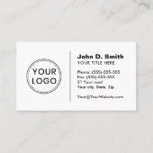 プロフェッショナルカスタムロゴ白モダン色 名刺 (正面)