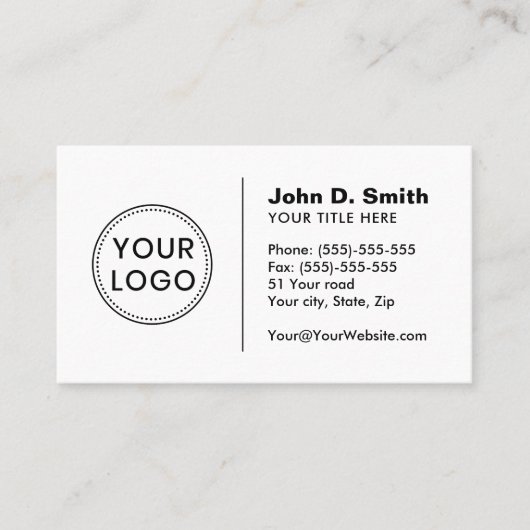 プロフェッショナルカスタムロゴ白モダン色 名刺 (正面)