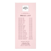 プロフェッショナルカスタムロゴ赤面価格表 ラックカード (裏面)