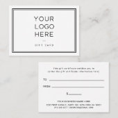 プロフェッショナルカスタムロゴ | シンプル贈与証 割引カード (正面/裏面)
