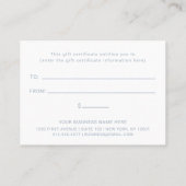 プロフェッショナルカスタムロゴ | シンプル贈与証 割引カード (裏面)