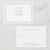 プロフェッショナルカスタムロゴ | シンプル贈与証 割引カード (正面/裏面)