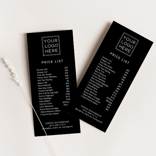 プロフェッショナルカスタムロゴ |価格表サービス ラックカード