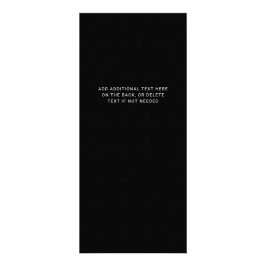 プロフェッショナルカスタムロゴ |価格表サービス ラックカード (裏面)