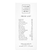 プロフェッショナルカスタムロゴ |価格表サービス ラックカード (正面)
