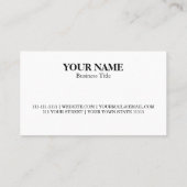 プロフェッショナルカスタムロゴ 名刺 (裏面)