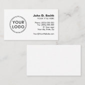 プロフェッショナルカスタムロゴ(白) 名刺 (正面/裏面)