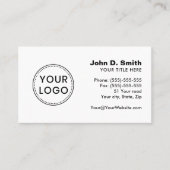 プロフェッショナルカスタムロゴ(白) 名刺 (正面)