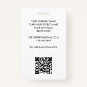 プロフェッショナルカスタムロゴIDセキュリティティール(緑がかった色) バッジ (裏面)