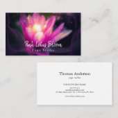 プロフェッショナルカスタムロータスロゴヨガスタジオビジネス 名刺 (正面/裏面)