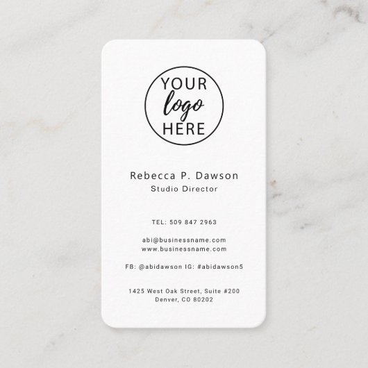 プロフェッショナルカスタム会社のロゴ 名刺 (正面)