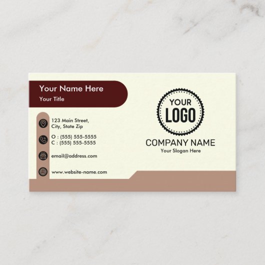 プロフェッショナルカスタム会社のロモダンゴとシンプル 名刺 (正面)