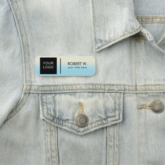 プロフェッショナルカスタム会社ロゴグラデーション 名札 (インサイチュ)