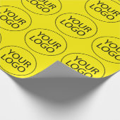 プロフェッショナルカスタム会社ロゴビジネスイエロー ラッピングペーパー (角)