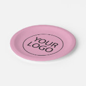プロフェッショナルカスタム会社ロゴビジネスピンク ペーパープレート (アングル)