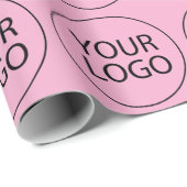 プロフェッショナルカスタム会社ロゴビジネスピンク ラッピングペーパー (ロールコーナー)