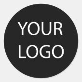 プロフェッショナルカスタム会社ロゴビジネスブラック ラウンドシール (正面)