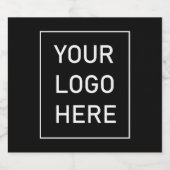 プロフェッショナルカスタム会社ロゴビジネスブラック リキュールボトルラベル (シングルラベル)